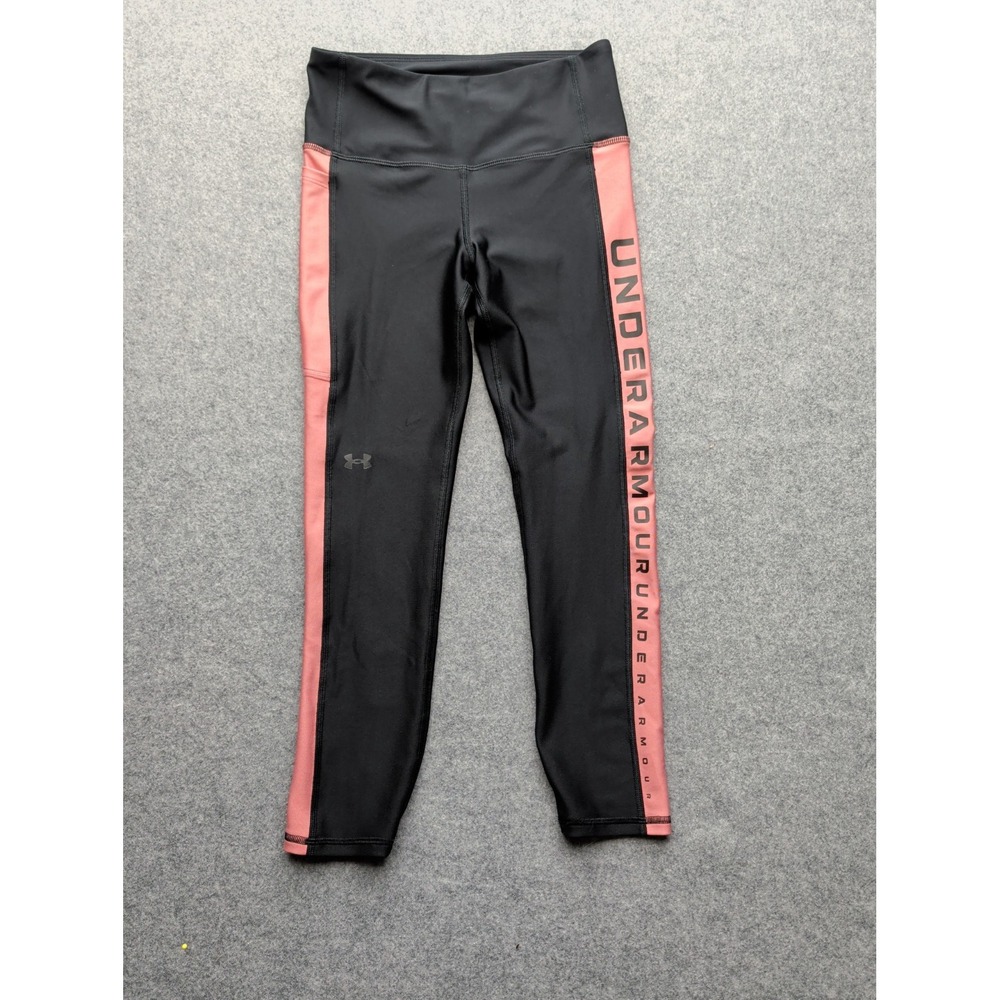 Under Armour Women's Leggings Cropped Size S/P/CH Black/Coral